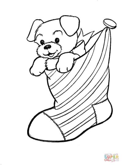 Christmas Stocking Coloring Pages - Part 1